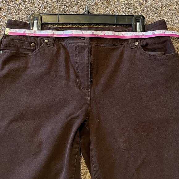 Chico's So Slimming Brown Jeans Size 2 Short Straight Leg Brown High Rise Jeans - Picture 9 of 9